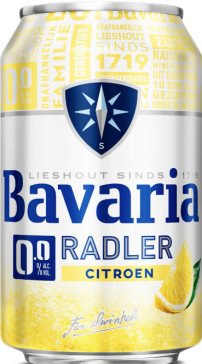 Bavaria radler 0% alcohol blikje 33cl